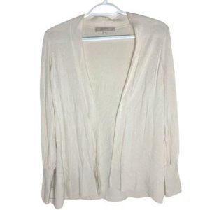 Loft Cardigan - Lightweight Long Sleeve V-Neck (White)